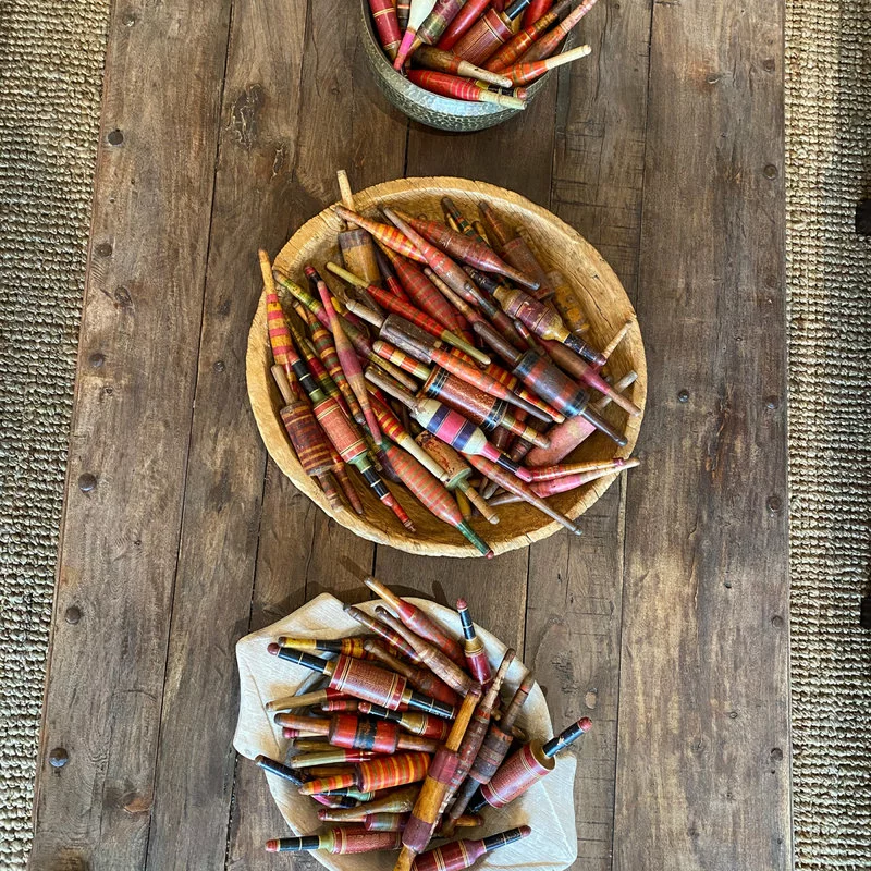 MIX Consigned Indian Painted Rolling Pin - Image 3