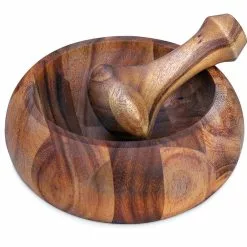 Ironwood Gourmet Acacia Wood Mortar And Pestle