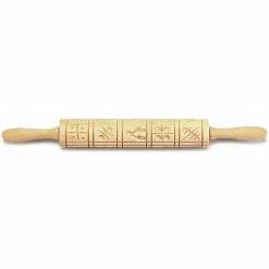 Norpro Springerle Wooden 10 Inch Rolling Pin