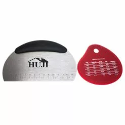 Huji 2-Piece Stainless Steel Dough Cutter And Scilione Scraper