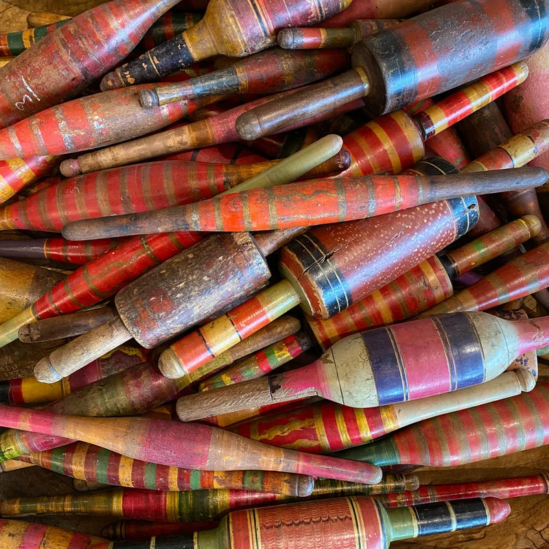 MIX Consigned Indian Painted Rolling Pin - Image 4