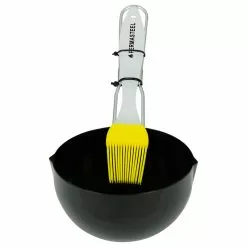 Permasteel, Inc Permasteel Basting Brush And Bowl In Black And Stainless Steel