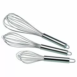 Smart Cook Stainless Steel Balloon Wire Whisk Set 8/10/12 Inch, Set Of 3
