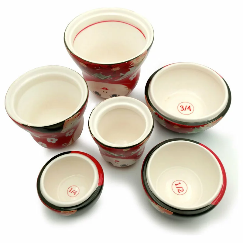 UNAMOI Ceramic Nesting Measuring Cups Poppy - Image 6