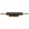 Bloomingville Marble Rolling Pin With Acacia Wood Handles/Holder, Black/Natural, 2-Piece Set
