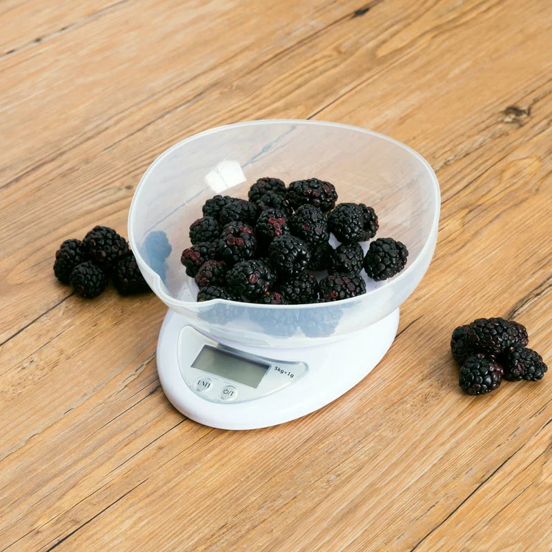 Home Basics Digital Food Scale, Plastic Bowl, White - Image 5