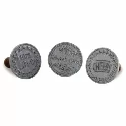 Nordic Ware Cast Aluminum 3 Inch Greetings Heirloom Cookie Impressions Stamp Set