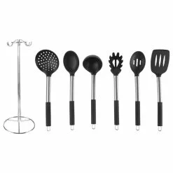 Kitchen Utensil Set, 7 Piece, Kitchen Organizer Caddy By Classic Cuisine