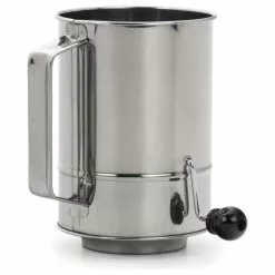 RSVP Endurance Stainless Steel 5 Cup Crank Style Flour Sifter
