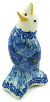 Polmedia Polish Pottery 4" Stoneware Pie Bird