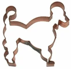 Bailey Street Home Copper Poodle Shaped Cookie Cutters 5.5 Inch Set Of 6 Made Of Copper In A