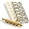 Norpro 3 Piece Ravioli Maker And Press Set With Rolling Pin