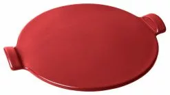 Emile Henry Burgundy Ceramic 14.5 Inch Large Round Pizza Stone