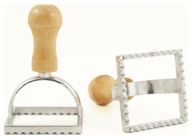 Fantes Fante’s Grandma Rina’s Classic Square 2.75 Inch Ravioli Stamp W/ Fluted Edge