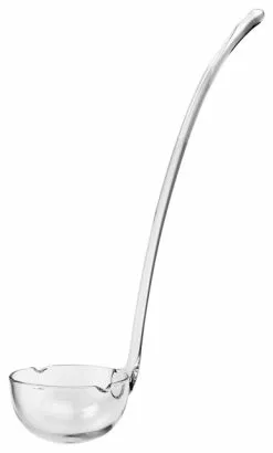 HomeRoots Furniture HomeRoots Mouth Blown Lead Free Crystal Gravy Dressing Or Punch Ladle