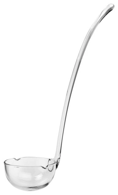 HomeRoots Furniture HomeRoots Mouth Blown Lead Free Crystal Gravy Dressing Or Punch Ladle