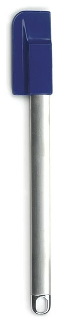 RSVP Small Blue Silicone Spatula With Stainless Steel Handle