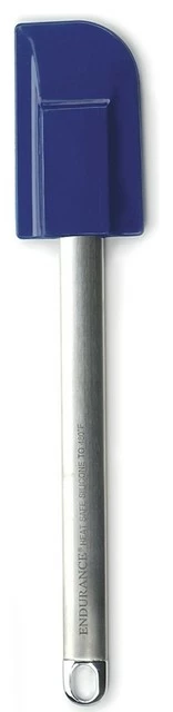 RSVP Medium Blue Silicone Spatula With Stainless Steel Handle