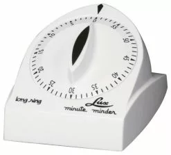 Lux Products Corp Lux Minute Minder Mechanical Long Ring Timer, White, 60 Min