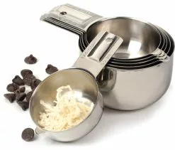 RSVP Endurance Stainless Steel 6 Piece Nesting Measuring Cup Set