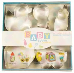 Fox Run Foxrun Tinplated Steel 5 Piece Baby Cookie Cutter Set