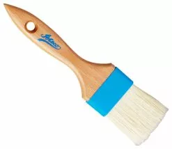 Ateco Natural Bristle 2 Inch Pastry Brush With Blue Ferrule And Wooden Handle